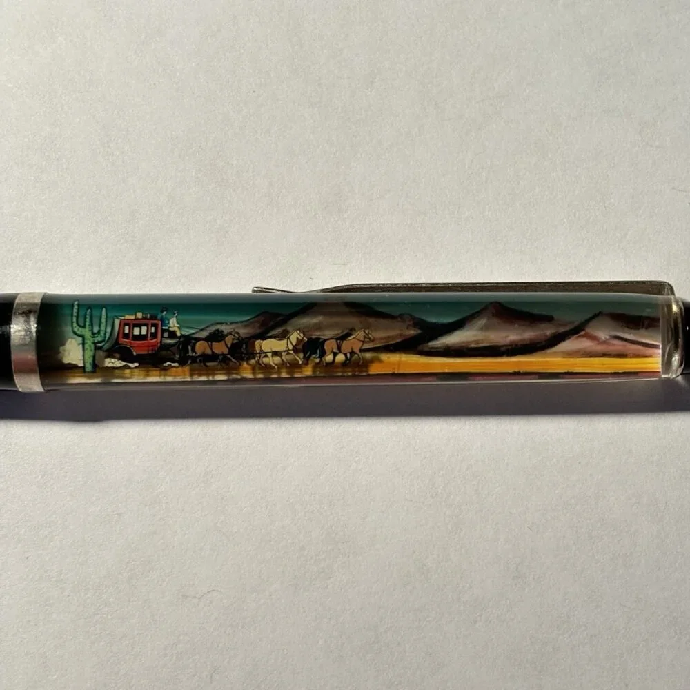 Wells Fargo & Co Bank Floaty Pen Horse Drawn Stagecoach Moves Advertising Promo